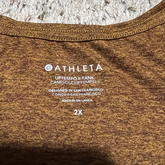 Athleta Uptempo Elevate II Tank Size 2X Heather Mahogany Workout NWOT - Picture 5 of 7